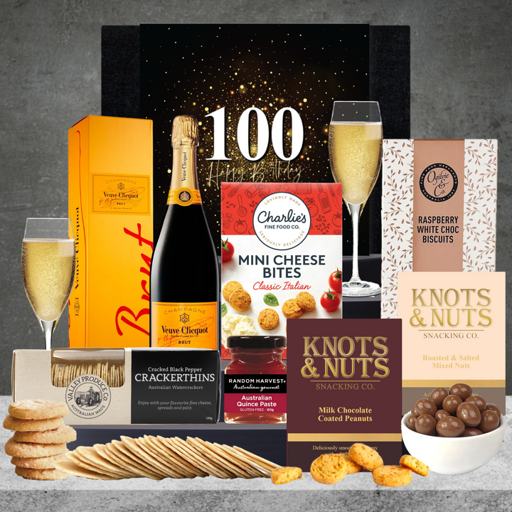 Happy 100th Birthday Champagne & Nibbles Hamper