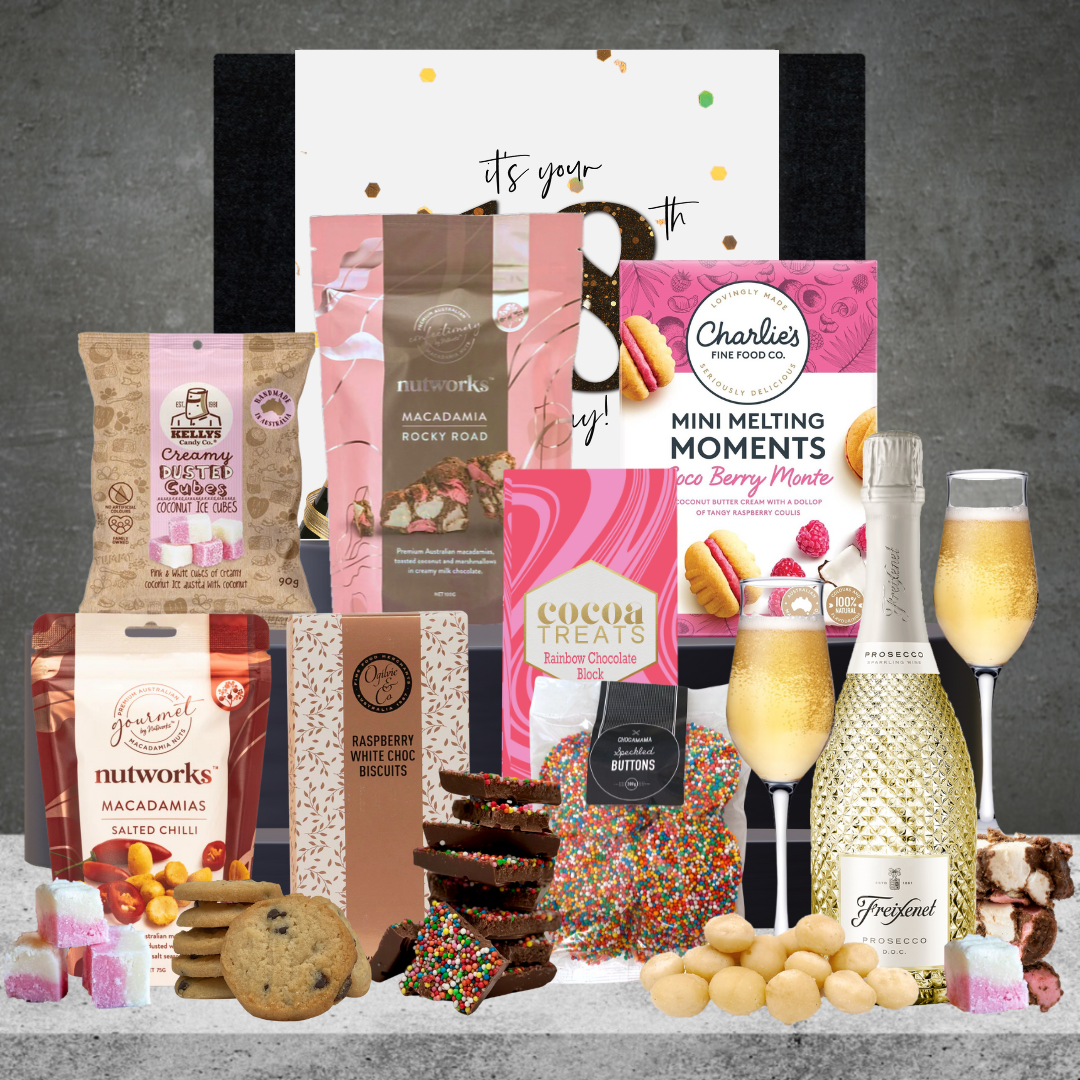 Happy 18th Birthday Sparkling Wine Hamper For Her