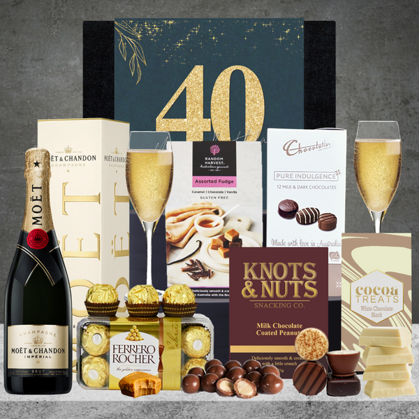 Happy 40th Birthday Champagne & Chocolate Hamper