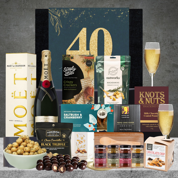 Happy 40th Birthday Gourmet Moet Hamper 