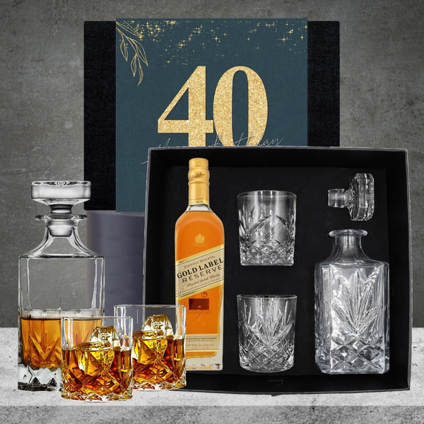 Happy 40th Birthday Luxury Decanter Hamper