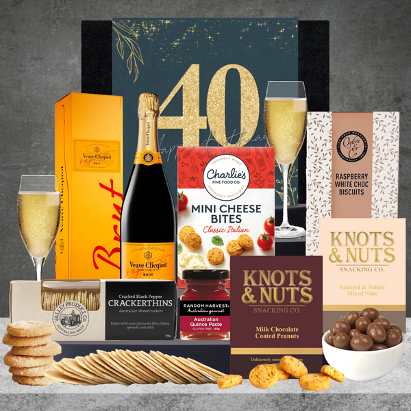 Happy 40th Birthday Veuve Champagne Hamper 