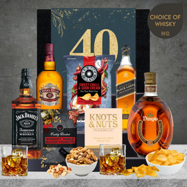 Happy 40th Birthday Whiskey Hamper For Him