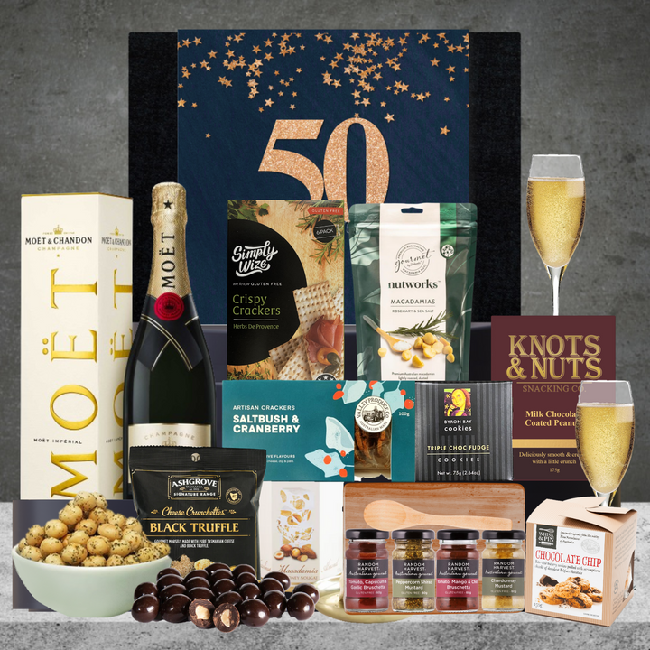 Happy 50th Birthday Gourmet Champagne Hamper 