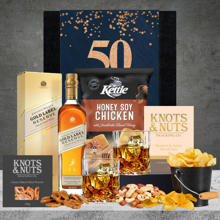 Happy 50th Birthday Luxury Whiskey Hamper