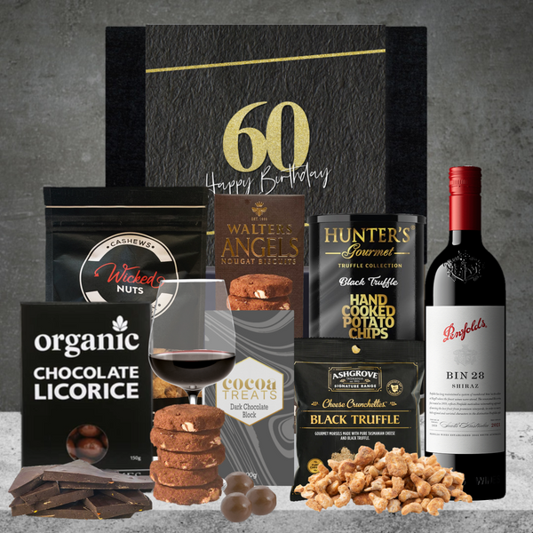 Happy 60th Birthday Luxury Red Wine Hamper