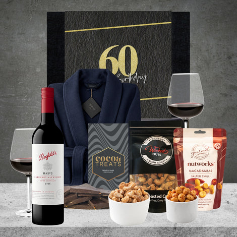 Happy 60th Birthday Red Wine & Pamper Hamper