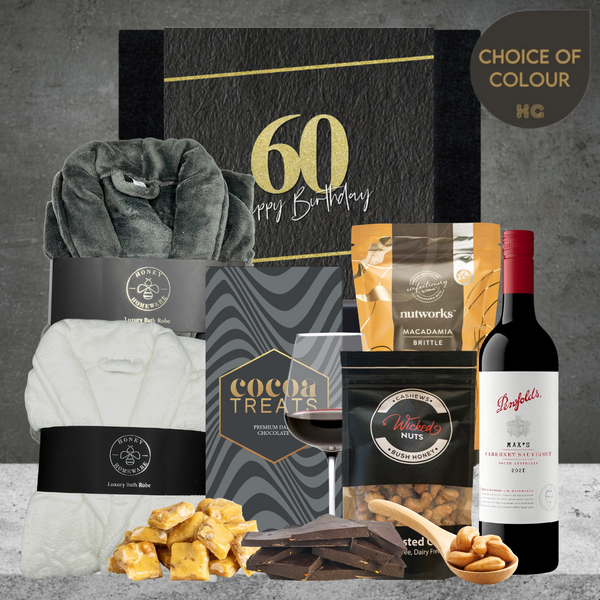 Happy 60th Birthday Red Wine & Pamper Hamper