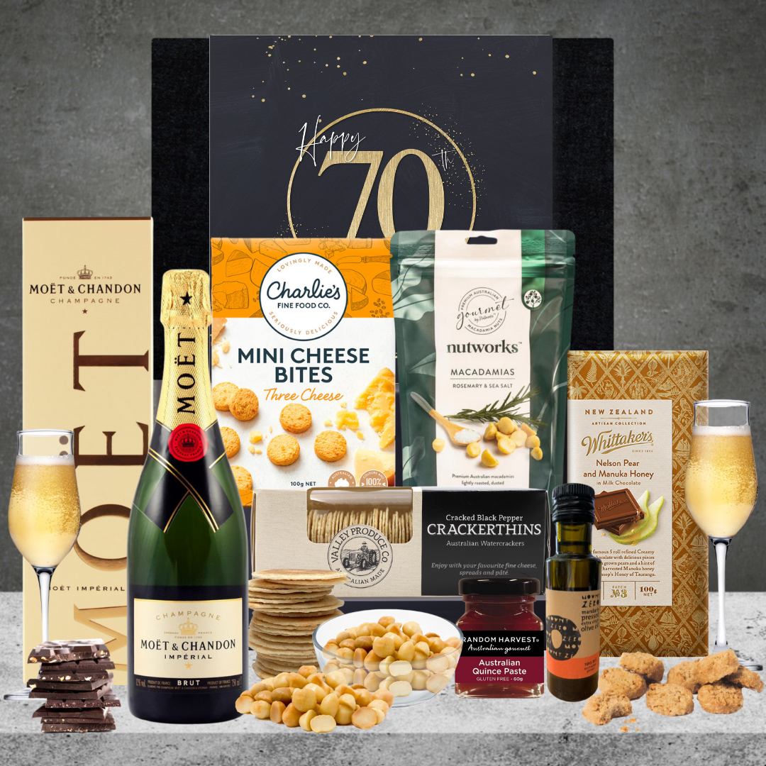 Happy 70th Birthday Champagne Hamper For Her