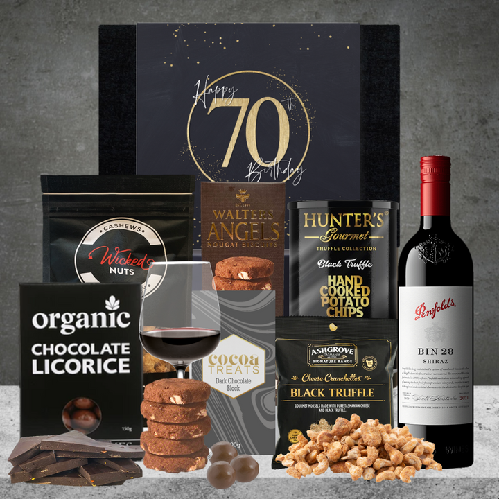 Happy 70th Birthday Gourmet Wine Hamper