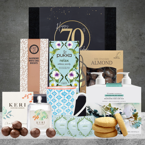 Happy 70th Birthday Luxury Tea Hamper