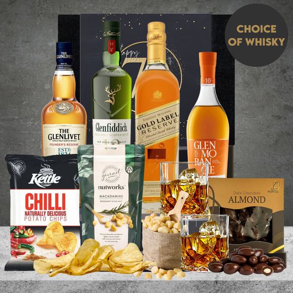 Happy 70th Birthday Luxury Whiskey Hamper