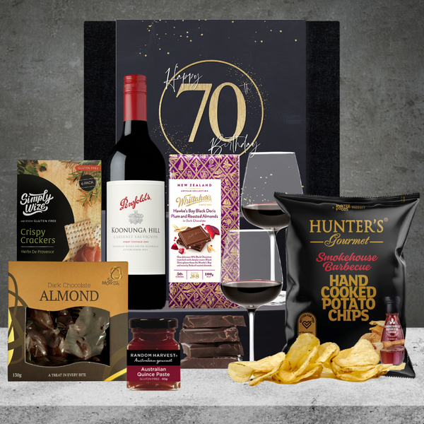 Happy 70th Birthday Red Wine Hamper