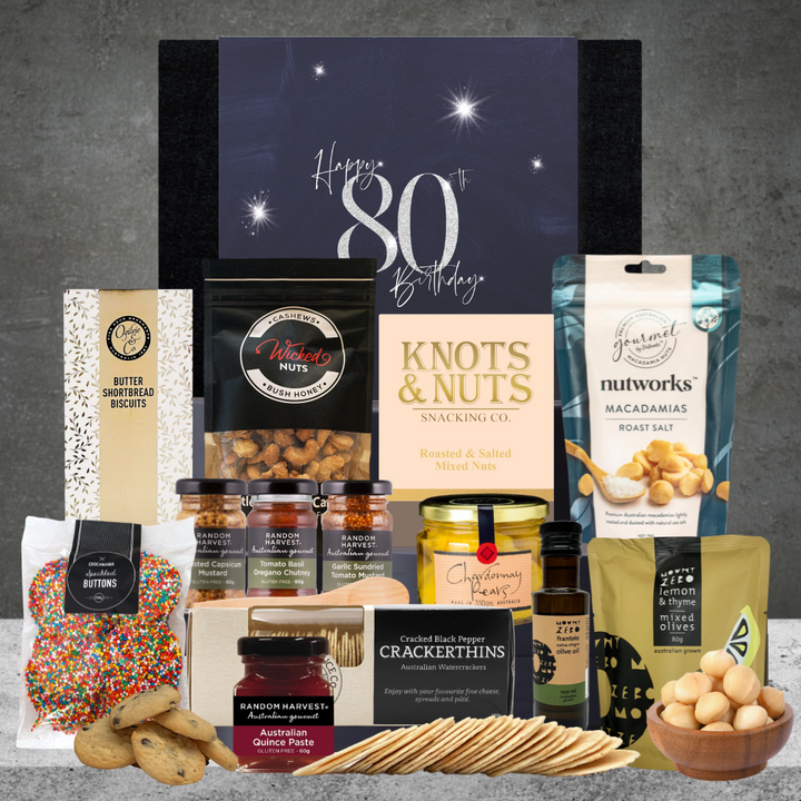 Happy 80th Birthday Australian Snack Hamper