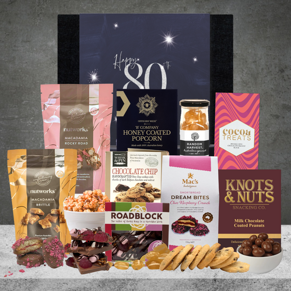 Happy 80th Birthday Gourmet Snack Hamper