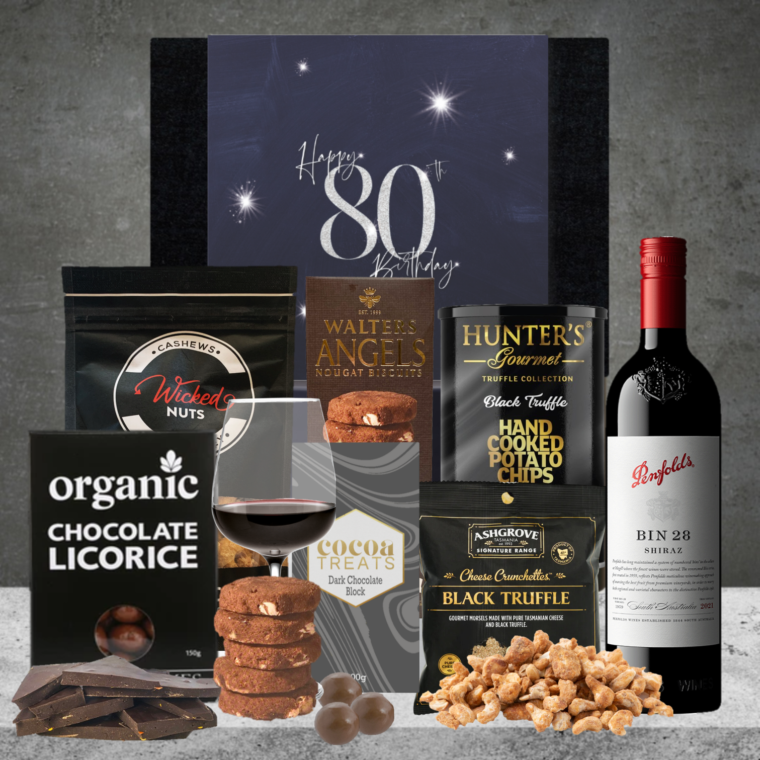 Happy 80th Birthday Luxury Penfolds Wine Hamper