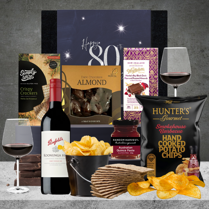 Happy 80th Birthday Penfolds Red Wine Hamper