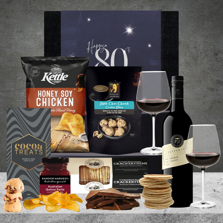 Happy 80th Birthday Pepperjack Wine Hamper