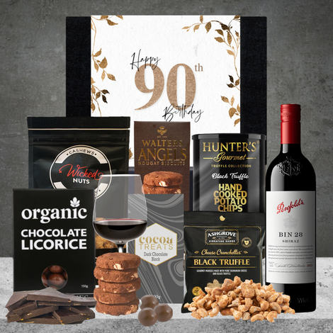 Happy 90th Birthday Penfolds Bin 28 Wine Hamper