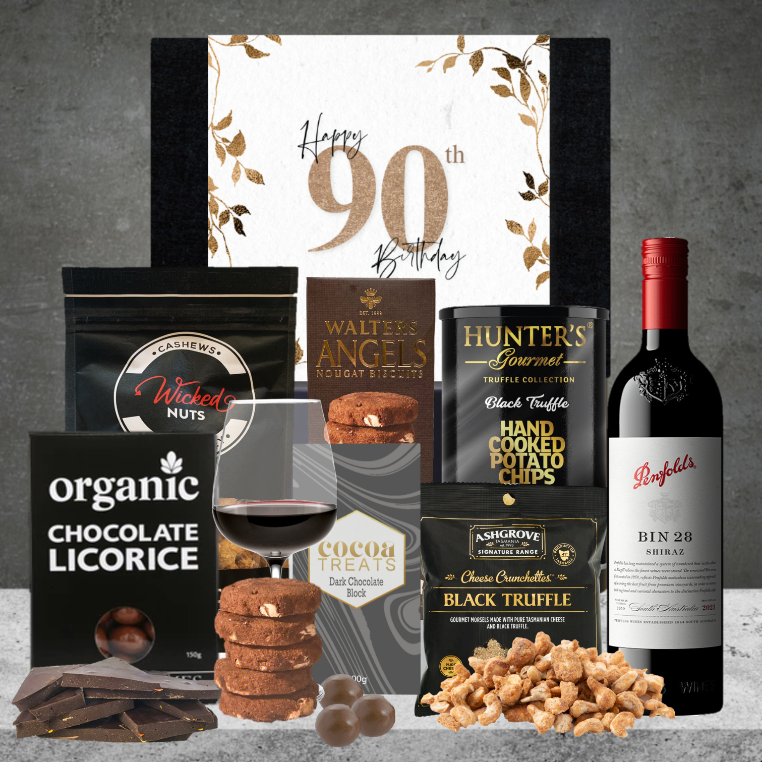 Happy 90th Birthday Penfolds Bin 28 Wine Hamper