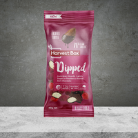 Harvest Box Dipped Raspberry Dark Choc Almonds 40g