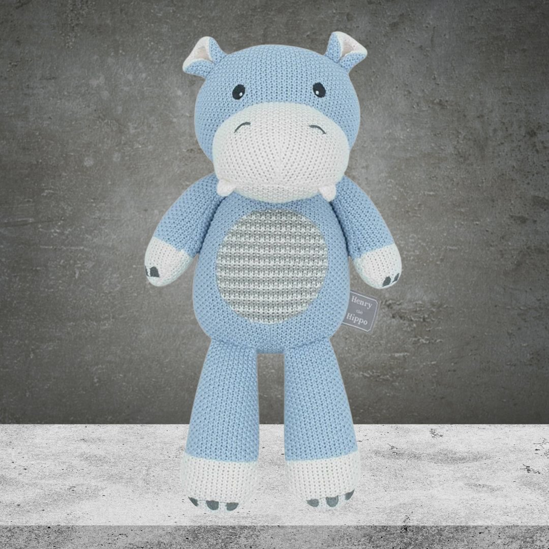 Henry the Hippo Knitted Toy