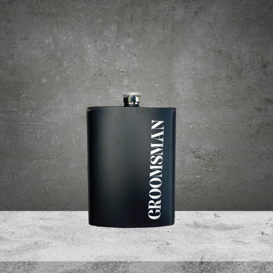 Hip Flask Groomsman Stainless Steel 200ml