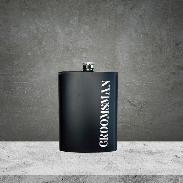 Hip Flask Groomsman Stainless Steel 200ml