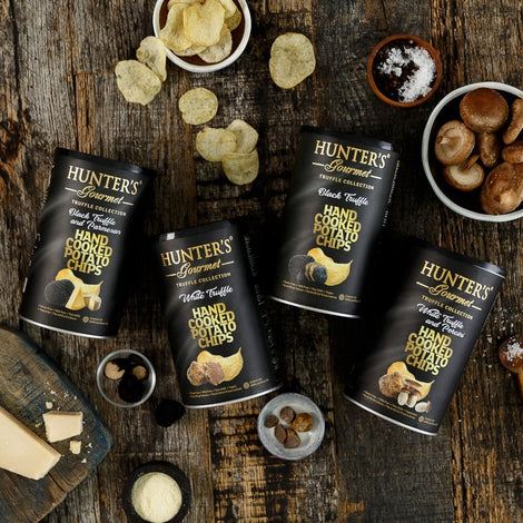 Hunter's Gourmet Hand Cooked Black Truffle & Parmesan Chips 125g