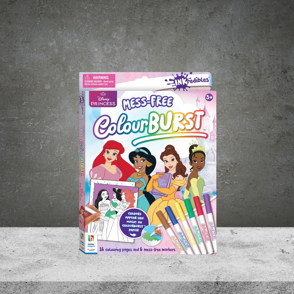 Inkredibles Colour Burst Disney Princess Colouring Book