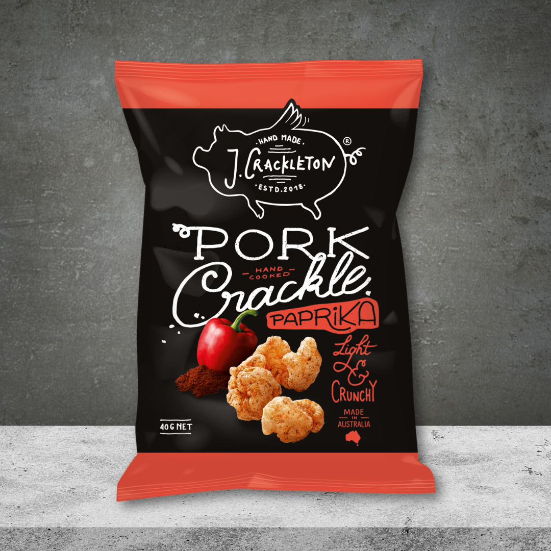 J Crackleton Paprika Pork Crackle 40g