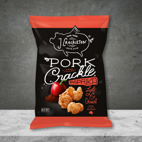 J Crackleton Paprika Pork Crackle 40g
