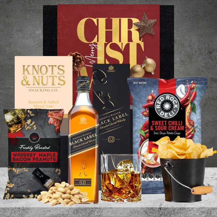 Johnnie Walker Black Christmas Whisky & Snack Hamper