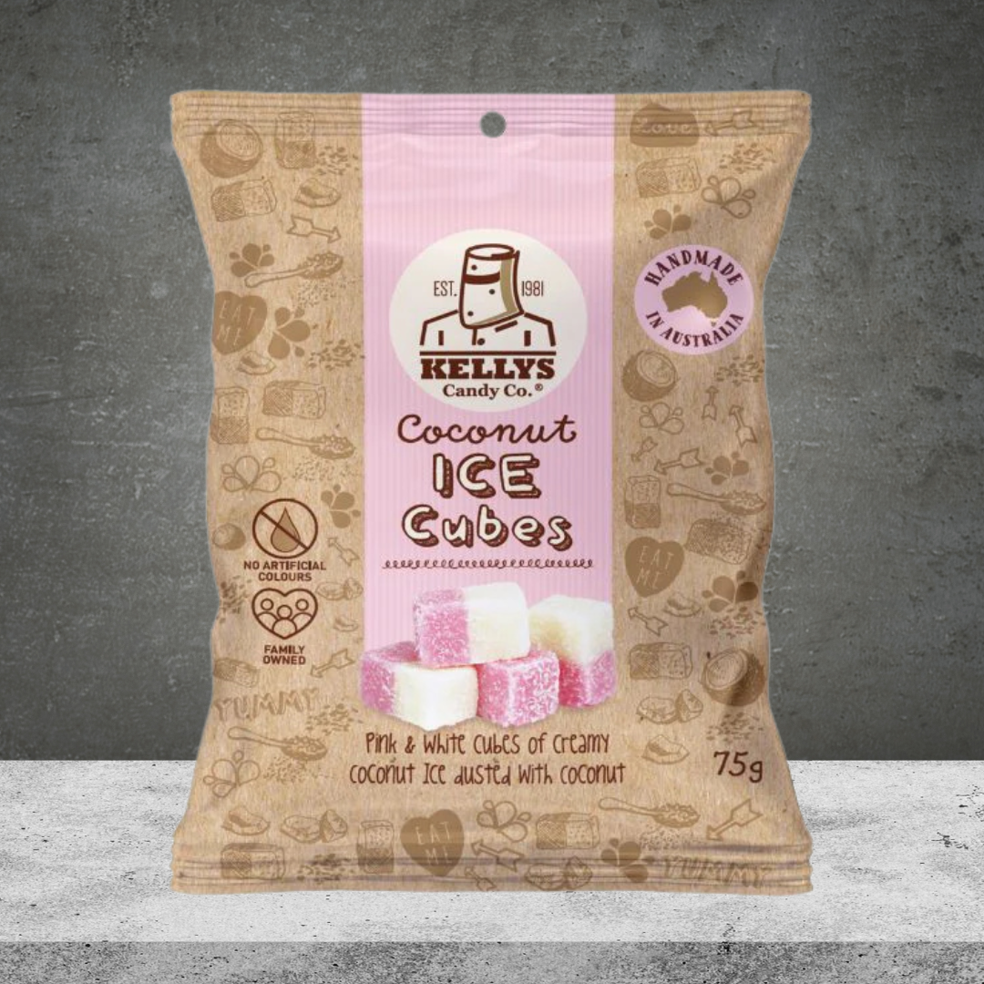 Kelly's Candy Co Coconut Ice Cubes 90g