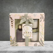 Keri Fragrance Candle & Diffuser Gift Set Vanilla & Peach Blossom
