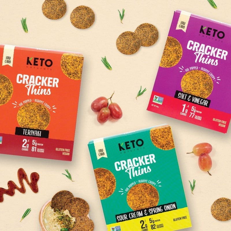 Keto Naturals Teriyaki Cracker Thins 64g