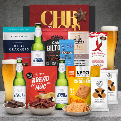 Keto Snacks & Beer Christmas Hamper
