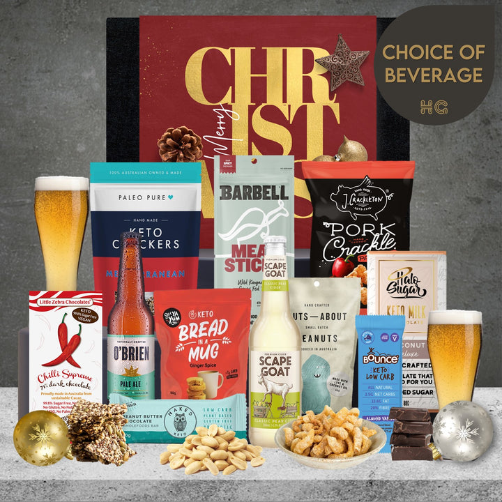 Keto Snacks & Beer Christmas Hamper Featured Image 