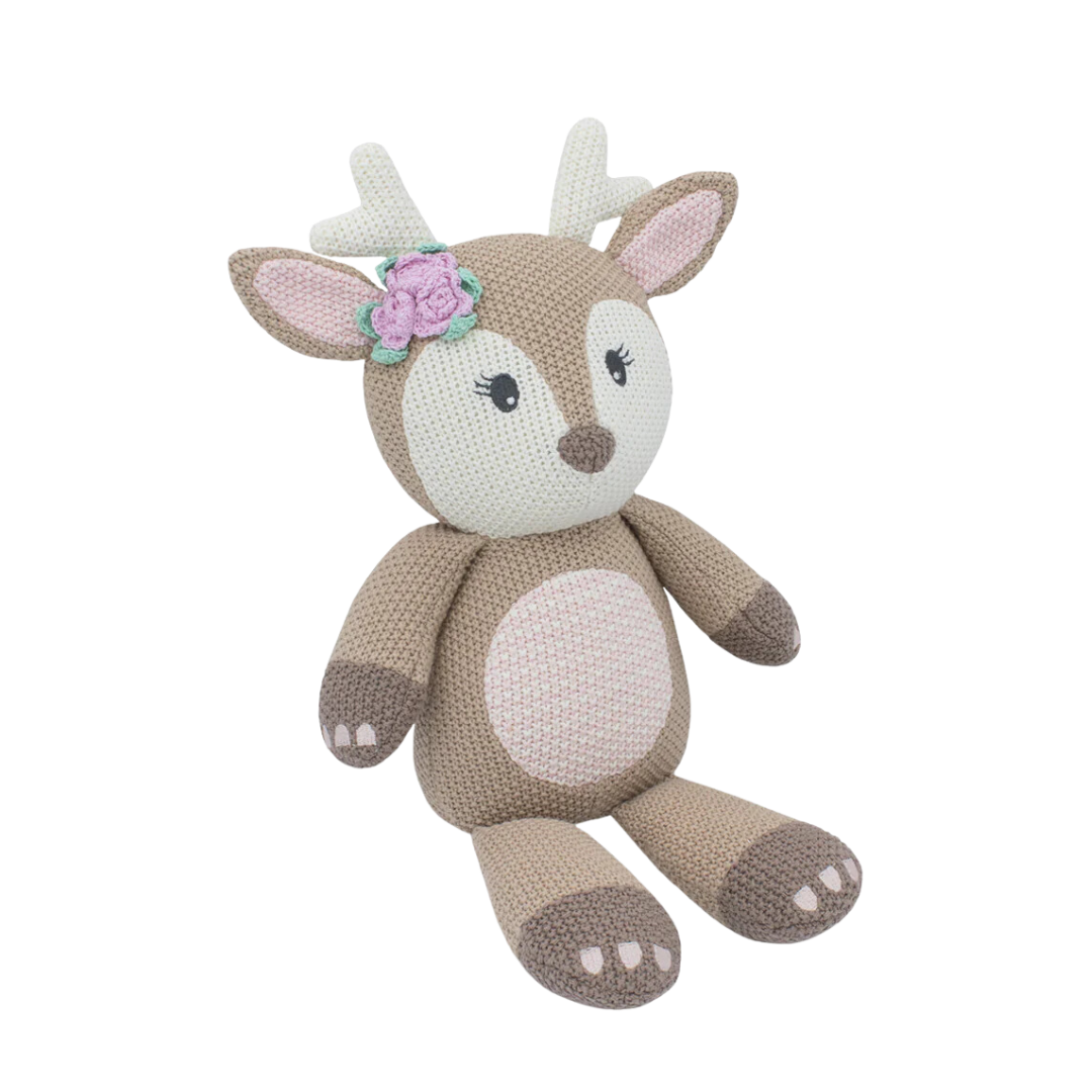 LIVING TEXTILES AVA THE FAWN KNITTED TOY Hampers Galore