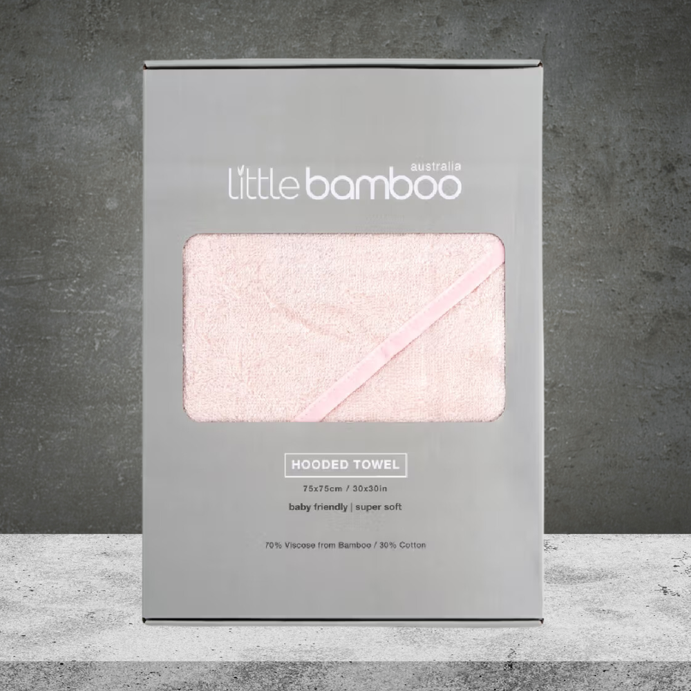 Little Bamboo Hooded Towel - Dusty Pink