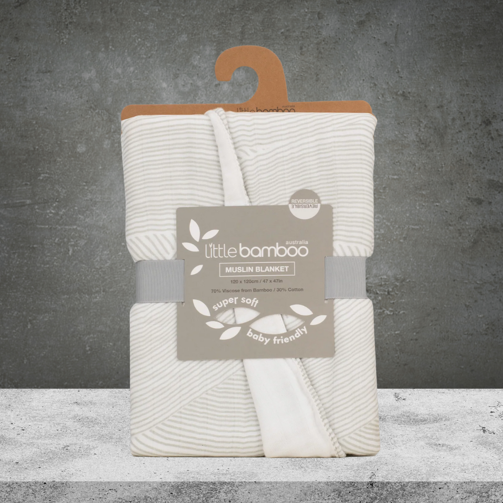 Little Bamboo Natural Muslin Blanket