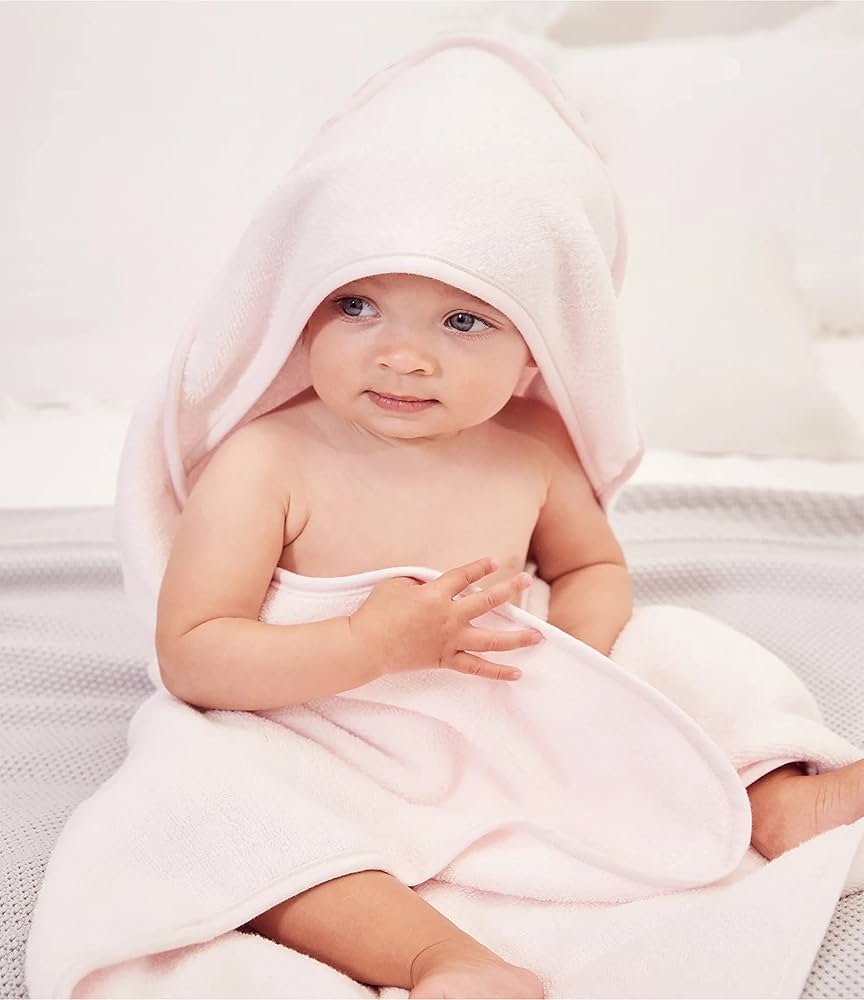 Little Bamboo Hooded Towel - Dusty Pink