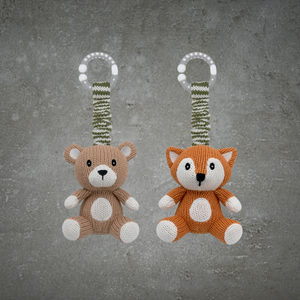 Living Textiles 2 Pk Stroller Toys - Bear And Fox
