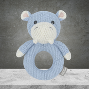 Living Textiles Harry the Hippo Knitted Rattle