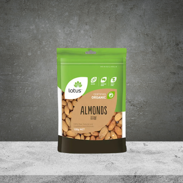 Lotus Organic Raw Almonds 100g