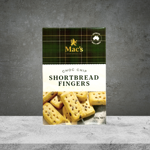 Mac's Everyday Biscuits Choc Chip Shortbread Fingers 170g