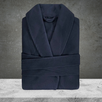 Men's Long Waffle Blue Robe