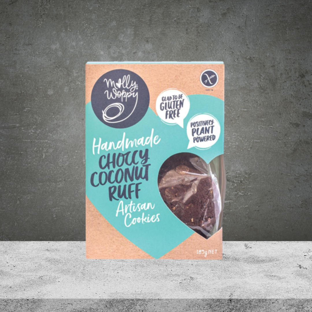 Molly Woppy Handmade Choccy Coconut Ruff Artisan Cookies 185g
