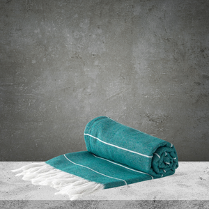 Nicola Spring Turkish Beach Towel - Aqua 90X170