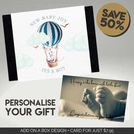 New Baby Boy Sleeve + Card Bundle
